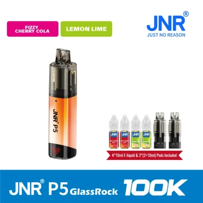 Fizzy Cherry Cola+Lemon Lime | JNR Vape P5 GlassRock 100K Puffs Kit - Refillable & Replaceable Pod Vape